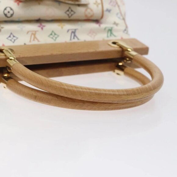 LOUIS VUITTON Monogram Multicolor Abelia Bag Satin White M92936 LV Auth sw895V - Picture 8 of 16